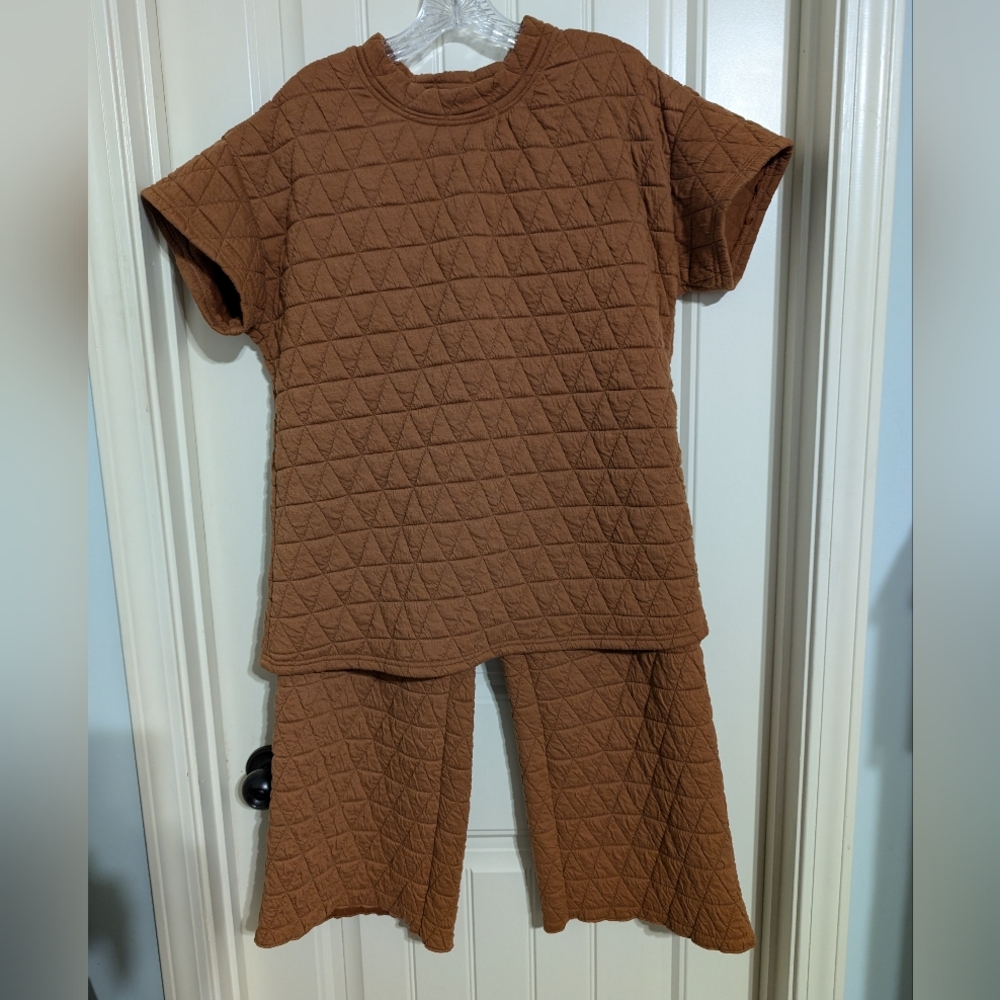Two piece quilted set